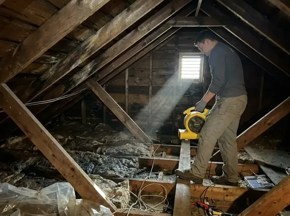 attic-water-damage-drying-proc-007 — frequently asked questions, Emergency Water Extraction & 24/7 Flood Response in Mendota…